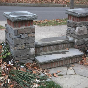 stone brick pillars